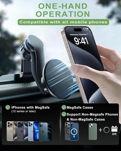 Magnetic Phone Mount for Jeep 2018-2023 Wrangler JL Jlu & Gladiator JT - حامل هاتف لوحة القيادة مع Magsafe لجيب Wrangler & Gladiator 2/4 الملحقات (ليس من أجل 4xe) in Kuwait
