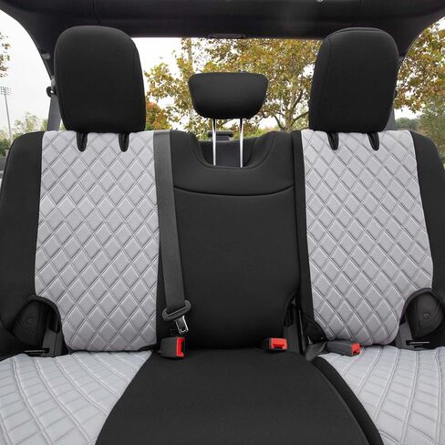 Wylf Neoprene مقاومة للماء أغطية مقعد زرقاء أسود ل Jeep Wrangler JL 4 Door لسنوات لعام 2018-2023 أغطية مقعد السيارات الأمامية من النيوبرين ونيوسوبريم مقاومة للماء in Saudi Arabia