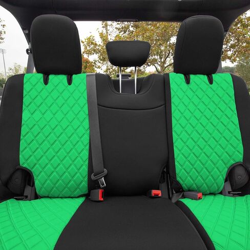 Wylf Neoprene مقاومة للماء أغطية مقعد زرقاء أسود ل Jeep Wrangler JL 4 Door لسنوات لعام 2018-2023 أغطية مقعد السيارات الأمامية من النيوبرين ونيوسوبريم مقاومة للماء in Kuwait