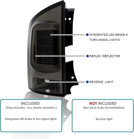 Spec-D Tuning Smoke Lens LED Tail Lights Compatible with 2005-2015 Nissan Armada, Left + Right Pair Assembly in Saudi Arabia