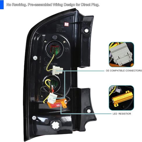 Spec-D Tuning Smoke Lens LED Tail Lights Compatible with 2005-2015 Nissan Armada, Left + Right Pair Assembly in Saudi Arabia
