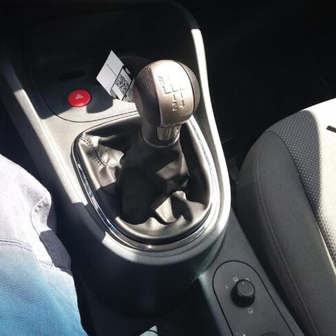5/6 Speed MT Gear Shift Knob Gearshift Head Ball Shifter + Gaiter Boot Cover + Frame Base for Seat Altea Leon II 2 Toledo III 3(Black-5 Speed) in Saudi Arabia