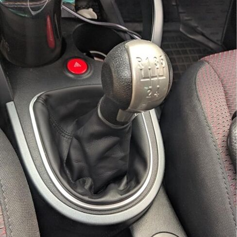 5/6 Speed MT Gear Shift Knob Gearshift Head Ball Shifter + Gaiter Boot Cover + Frame Base for Seat Altea Leon II 2 Toledo III 3(Black-5 Speed) in Saudi Arabia