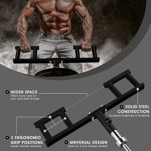 Yes4All Red Viking Shoulder Press Landmine Attachment - Weightlifting Handle Fits 2-Inch Olympic Bars Works Shoulders Chest Abs Back Thigh & Other Muscles Includes Collars T Bar Row Attachment Handle in Kuwait