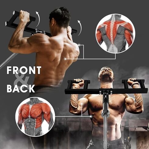 Yes4All Red Viking Shoulder Press Landmine Attachment - Weightlifting Handle Fits 2-Inch Olympic Bars Works Shoulders Chest Abs Back Thigh & Other Muscles Includes Collars T Bar Row Attachment Handle in Kuwait