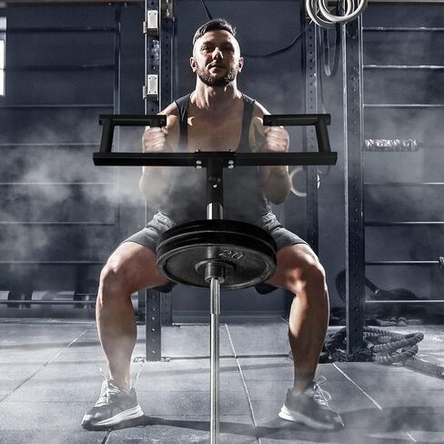 Yes4All Red Viking Shoulder Press Landmine Attachment - Weightlifting Handle Fits 2-Inch Olympic Bars Works Shoulders Chest Abs Back Thigh & Other Muscles Includes Collars T Bar Row Attachment Handle in Kuwait