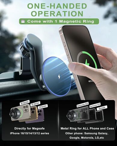 Magnetic Phone Mount for Jeep 2018-2023 Wrangler JL Jlu & Gladiator JT - حامل هاتف لوحة القيادة مع Magsafe لجيب Wrangler & Gladiator 2/4 الملحقات (ليس من أجل 4xe) in Kuwait