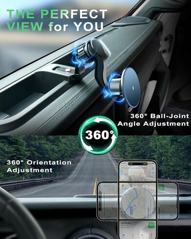 Magnetic Phone Mount for Jeep 2018-2023 Wrangler JL Jlu & Gladiator JT - حامل هاتف لوحة القيادة مع Magsafe لجيب Wrangler & Gladiator 2/4 الملحقات (ليس من أجل 4xe) in Kuwait