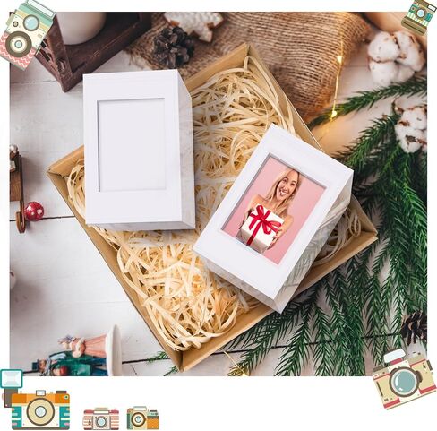 DEXLALA Photo Frame for Polaroid Film,Acrylic Frame and Photo Storage Box with Sliding Lid,Wedding Guest Book Alternative Decorative Photo Picture Frame Organizer Box in Kuwait