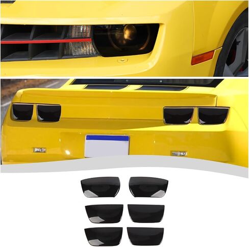 Tail Light & Headlight Light Light Terce Kit متوافق مع 2010-2013 Chevy Camaro (Black Smoked ، 6pcs) in Saudi Arabia