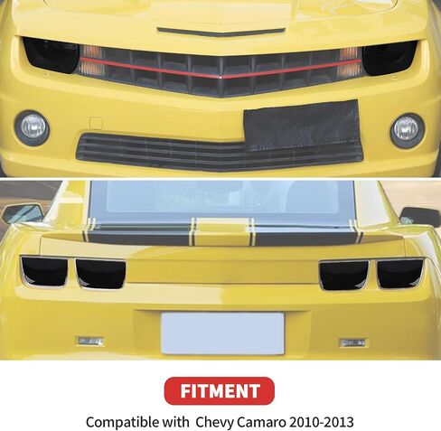 Tail Light & Headlight Light Light Terce Kit متوافق مع 2010-2013 Chevy Camaro (Black Smoked ، 6pcs) in Saudi Arabia