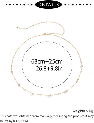 Modrsa Gold Body Chain Jewelry for Women Back Netlace for Backless Dress Backdrop Pearl Rhinestone Belly Belly Chain Cains Bra Bra Lingerie Summer Bikini Bodychain Nexty Belly Belly Jewelry in Kuwait