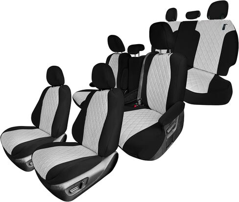 Wylf Custom Fit Pit Coverings for 2021 - 2024 Toyota Sienna ، يغطي المقعد الصف الثاني في الصف الثاني لتويوتا سيينا 2021 2022 2023 2024 ، 8 أغطية مقاعد سيارات الدفع الرباعي ، 8 مقاعد ، إكسسوارات تويوتا ، إكسسوارات تويوتا in Kuwait