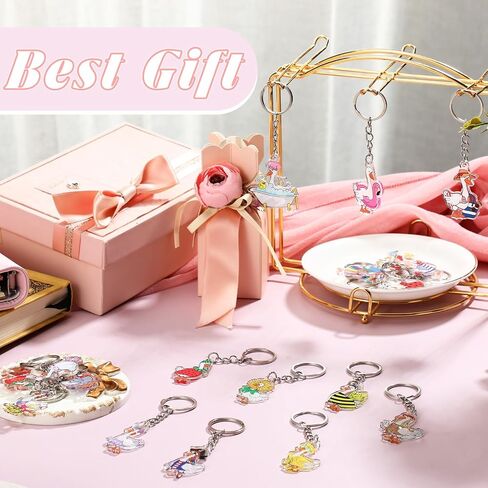 100 PCS Pink Bow Party Favors ، Pink Beal Bow keychains Bulk Coquette Girly Preppy Bridal Shower School Dusty 1st Birthdy Party Decortations for Back to School Wedding ، 20 Style in Kuwait