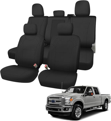 Front Truck Seat Cover Compatible with 2015-2023 Ford F150 2017-2023 Ford F250-F450, 600D Oxford Durability Heavy Duty Seat Cover in Kuwait