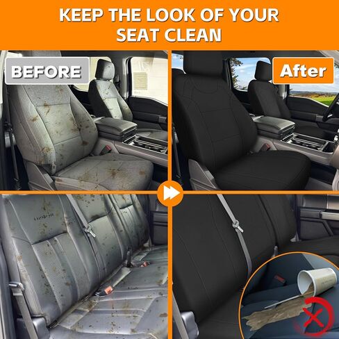 Front Truck Seat Cover Compatible with 2015-2023 Ford F150 2017-2023 Ford F250-F450, 600D Oxford Durability Heavy Duty Seat Cover in Kuwait