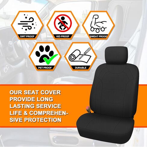 Front Truck Seat Cover Compatible with 2015-2023 Ford F150 2017-2023 Ford F250-F450, 600D Oxford Durability Heavy Duty Seat Cover in Kuwait