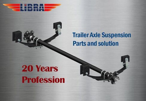 LIBRA Trailer Leaf Spring-Heavy Duty 5 Leaf Slipper 6,000lbs Capacity for 12,000 Lbs Axle - Set 4 in Kuwait