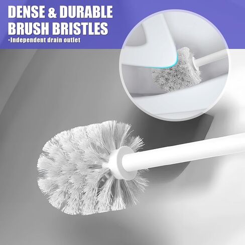 Toilet Brush and Plunger Set, Plunger and Brush Set, 3 in 1 Toilet Bowl Brush and Plunger Set for Bathroom Cleaning,Plungers for Bathroom Heavy Duty 2 Pack in Color White&Grey in Saudi Arabia