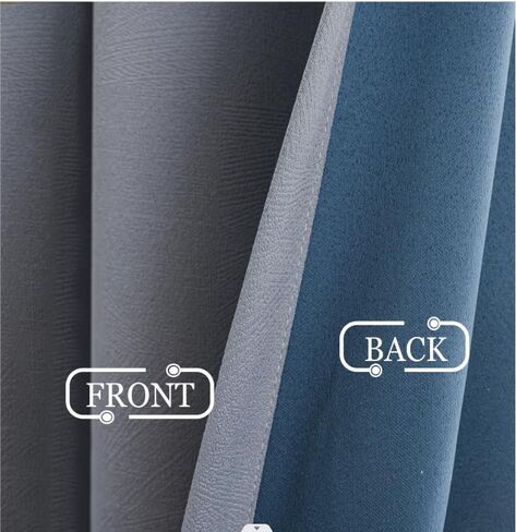 Cherry Home Gray Dark 52 × 96 معطفًا ساحليًا من الستائر الصلب - الستائر الحرارية المعزولة الحرارية لغرفة المعيشة/غرفة النوم ، الستائر الحمراء ، التصميم الساحلي الحديث ، التثبيت السهل (مجموعة من لوحين) in Kuwait