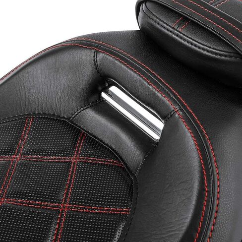 Low-Profile Driver Passenger 2-UP Seat Set Red Stitching Fit For Harley Touring Road King FLHR Street Glide FLHX 2009-Later Road Glide FLTRX CVO Street Glide FLHXSE Electra Glide FLHTCU in Saudi Arabia
