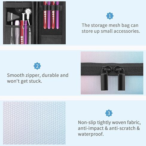 حافظة سماعة الطبيب Yinke لسماعة الطبيب 3M Littmann Classic III/Lightweight II S.E./ MDF Acoustica وسماعة الطبيب لأمراض القلب IV، هدية للممرضة، حقيبة تخزين مع قسم (وردي) in Kuwait