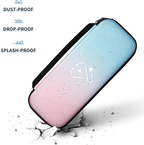 حافظة سماعة الطبيب Yinke لسماعة الطبيب 3M Littmann Classic III/Lightweight II S.E./ MDF Acoustica وسماعة الطبيب لأمراض القلب IV، هدية للممرضة، حقيبة تخزين مع قسم (وردي) in Kuwait