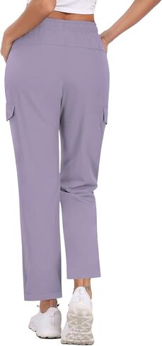 Women's Quick Dry Cargo Pants Water Resistant Hiking Pants Lightweight High Waisted Pants Zipper Pocket QYY24013 in Kuwait