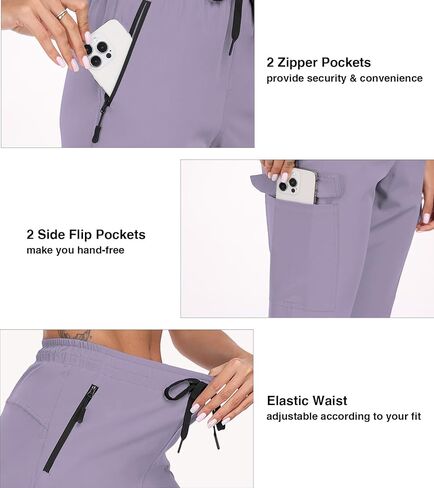 Women's Quick Dry Cargo Pants Water Resistant Hiking Pants Lightweight High Waisted Pants Zipper Pocket QYY24013 in Kuwait