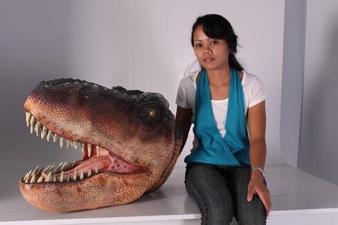 LM كنوز T-Rex Dinosaur رأس متوسطة حجم الحياة تمثال in Saudi Arabia