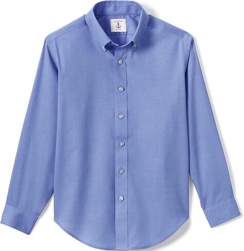 Lands' End School Uniform Boys Long Sleeve No Iron Pinpoint Dress Shirt in Saudi Arabia
