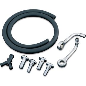 Kuryakyn 9930 Long Leg Bluegrass Breather Kit for 1991-2019 Harley-Davidson Motorcycles, Chrome , black in Kuwait