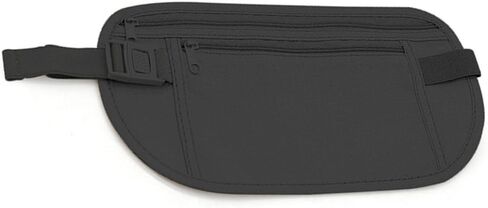Secure Travel Money Belt, Anti-Theft Passport Holder Travel Wallet for Men Women, adjustable Elastic Concealed Money Belt for Women Men Running Dog Walking (Khaki) in Saudi Arabia