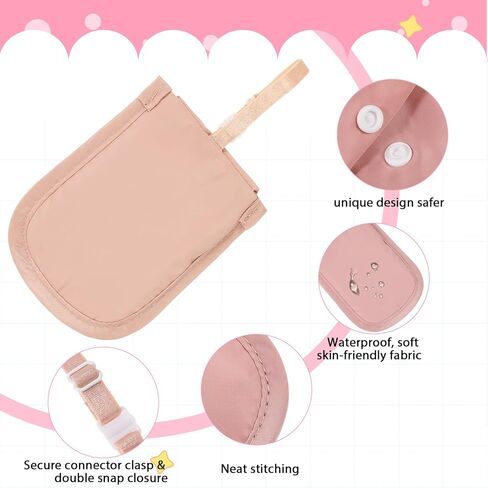 2 PCS محفظة Bra Travel Wallet للنساء ، حقيبة Bra Travel Hidden Undercover للنساء (قابلة للغسل) تحت ملابس الأموال الأموال السرية لجوازات السفر بأموال الثمينة لجميع أحجام حمالة الصدر (4 × 5.4 بوصة أسود ، وردي) in Kuwait