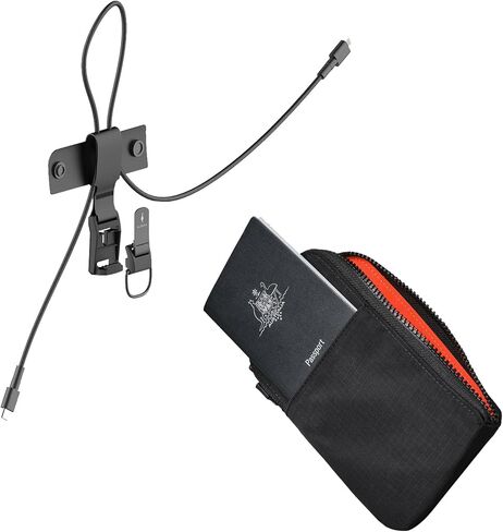 Zip Travel Wallet and Hub USB Lanyard - RFID Passport Holder - Self Locking Zipper - Tear Resistant Material,Type C USB Cable for iPhone 15 & 16 Series, iPad Mini 6 & Pro 2021, MacBook Pro 2020 in Saudi Arabia