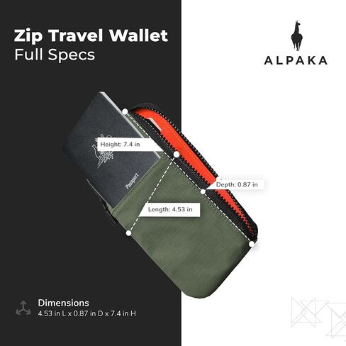 Zip Travel Wallet and Hub USB Lanyard - RFID Passport Holder - Self Locking Zipper - Tear Resistant Material,Type C USB Cable for iPhone 15 & 16 Series, iPad Mini 6 & Pro 2021, MacBook Pro 2020 in Saudi Arabia