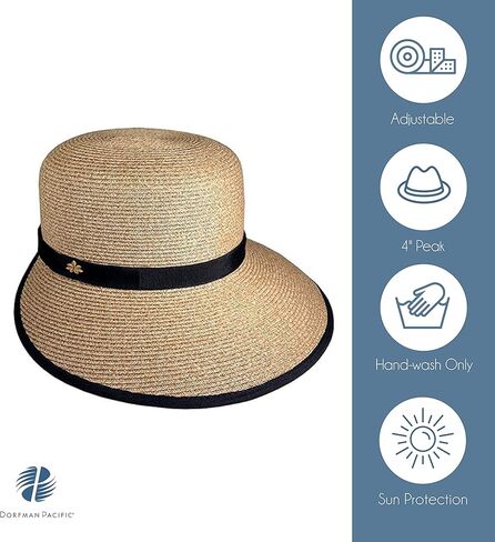 Cappelli Sun Hat for Women Straworld - Natural Toyo Straw Facesaver in Kuwait