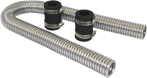 TSP Polished Stainless Steel Flexible Radiator Hose Kit without End Caps - 48 Inches 48" in Saudi Arabia