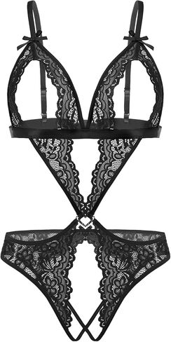 Avidlove Lingerie for Women Sexy Lace Bodysuit Deep V Teddy Babydoll One Piece Lingerie in Kuwait