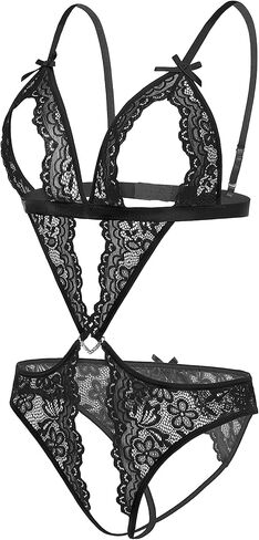 Avidlove Lingerie for Women Sexy Lace Bodysuit Deep V Teddy Babydoll One Piece Lingerie in Kuwait