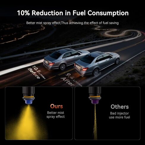 مجموعة حقن الوقود من 8 ، 0280150943 متوافقة مع فورد لينكولن ميركوري - 4.6L 5.0L 5.4L 5.8L V8- F150 F250 F350 E150 E250 E350 Expedition Bronco Mustang - استبدال الأجزاء لـ# 0280150939 028015090909 in Saudi Arabia