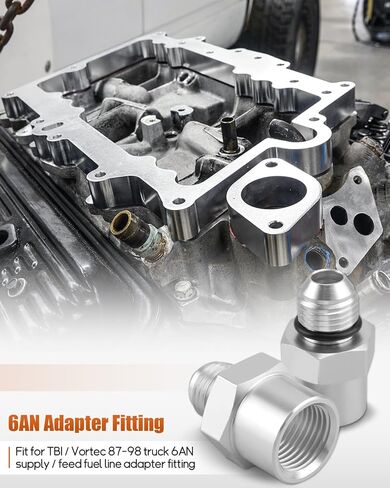 6AN Adapter Fitting Set Fit for GM TBI Style/Vortec Fuel Sending Units Replace 47-0001 Adapter Connector Kit Silver in Kuwait