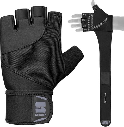 قفازات رفع الأثقال الرياضية الخفية مع دعم لف المعصم، مبطن لحماية راحة اليد، قفازات تمرين الصالة الرياضية للرجال والنساء، تدريب اللياقة البدنية، رفع الأثقال، كمال الأجسام، E9 in Kuwait