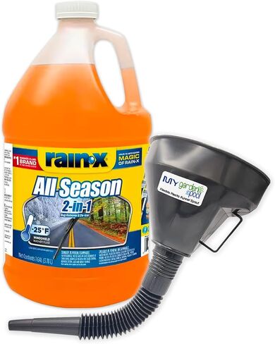 Rain-X 2-in-1 طوال الموسم سائل غسالة 1 جالون-الرؤية النهائية ، حماية مسار البلاستيك صفيحة لسهولة سكب السيارات التي يصعب الوصول إليها in Saudi Arabia