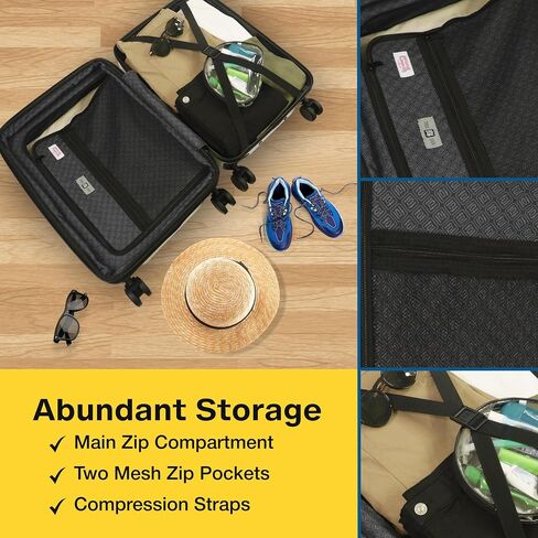 FUL Marvel Deadpool 22.5 Inch Carry On Luggage, Hardshell Rolling Suitcase with Spinner Wheels, Black in Saudi Arabia