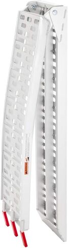 Tuffiom 7ft Aluminium Truck Ramps 1500 رطل ، 2pcs قابلة للطي Ramps ATV لسرير الشاحنات الصغيرة ، منحدر مقطورة مع أحزمة تحميل للدراجة UTV/دراجة نارية/جزازة الأوساخ/الأوساخ ， خفيفة الوزن ومحمولة in Kuwait