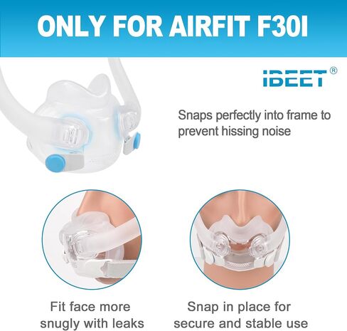 Replacement Foam Cushion for Airfit F30i (Medium), IBEET Memory Foam Cushion for Cozy Fit & Reliable Seal Compatible with Airfit F30i, Medium in Saudi Arabia