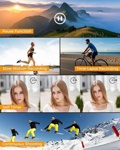 4K Time Lapse Camera Kit with IP66 Waterproof Housing, 1/2.78 CMOS, 32MP Photo, 186 Days Battery Life, 6X Zoom, Manual Focus, 7 Accessories, Ideal for Long Term Indoor and Outdoor Projects in Saudi Arabia