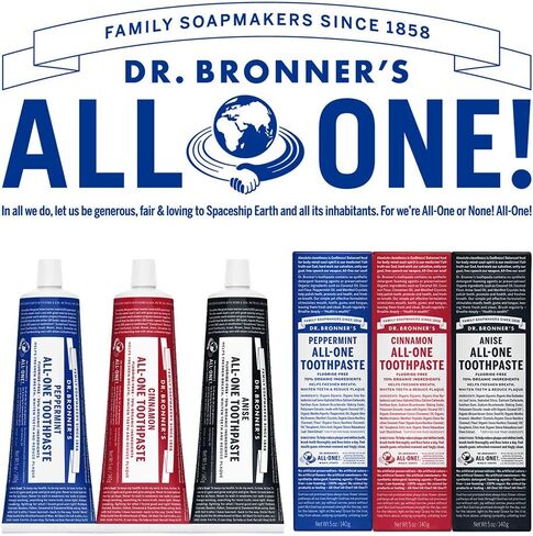 Dr. Bronner’s - All-One Toothpaste (Spearmint, 5 Ounce,3-Pack) in Kuwait
