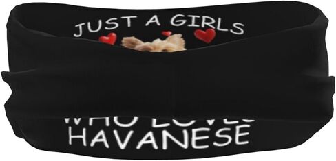 Just A Girls Who Loves Havanese Dog Adjustable Sports Headband Moisture Wicking Sweatband for Running Workout in Saudi Arabia